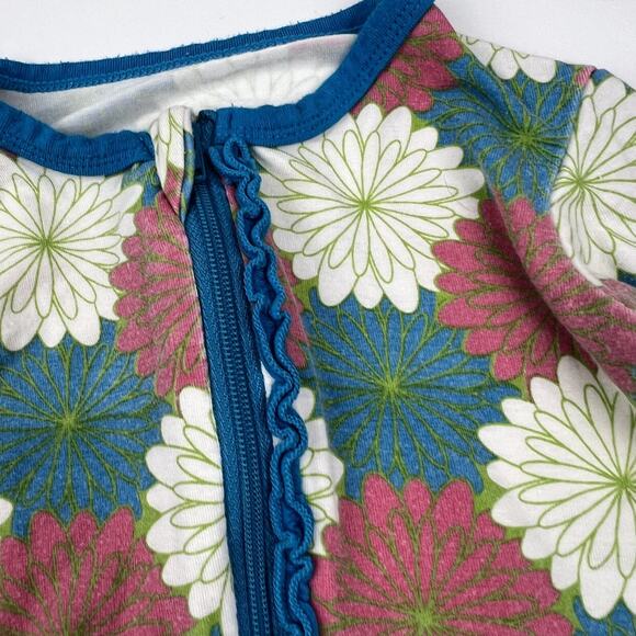 Kickee Pants Tropical Flowers Ruffle Coverall - Picture 5 of 7